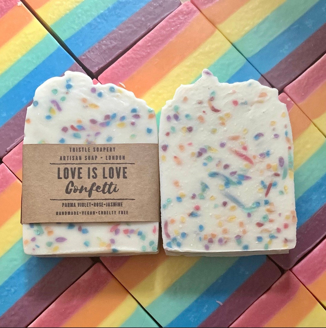 Love is Love Zero Waste Confetti Handmade Vegan Soap Etsy