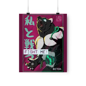 Póster mate premium - CyberpunkPets - ¡Lucha contra mí!