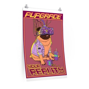 プレミアムマットポスター - サイバーパンクペット - Pupgrade