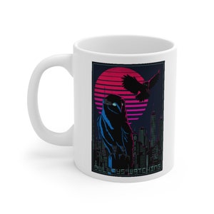 Coffee Mug - CyberpunkPets - Owlways Watching