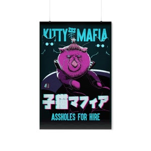 Premium Mattes Poster - CyberpunkPets - Mafia Boss