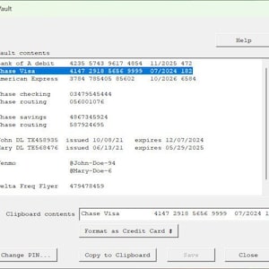 Bóveda de datos personales; registrar, organizar y acceder a datos privados; Almacenamiento seguro de datos personales