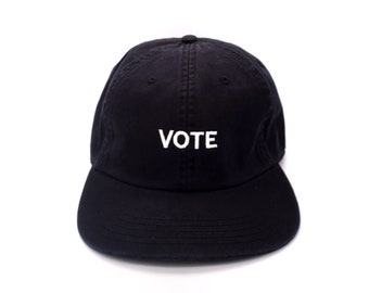 VOTE Hat - Black Baseball Cap - Vote Cap - Ready to Ship