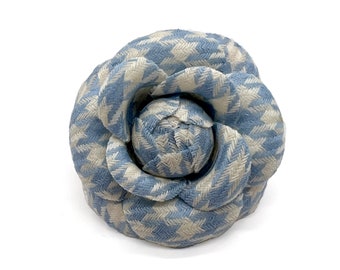 Baby Blue Houndstooth Brooch