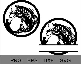 Download Fishing Monogram Svg Etsy