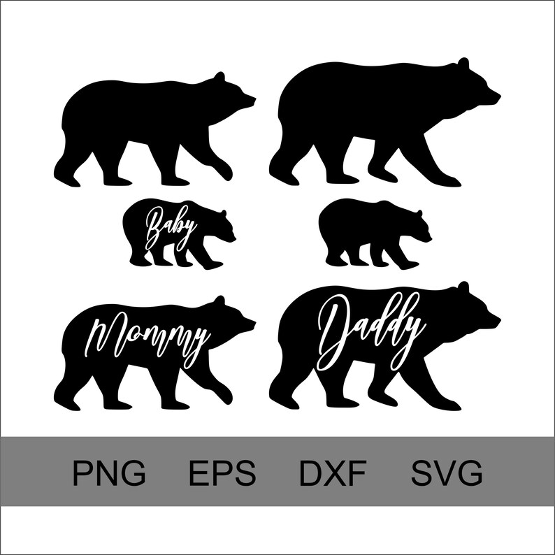 Download Bear Family Dxf Mother S Day Cutting Files Baby Bear Svg Bear Silhouette Mommy Bear Dxf Daddy Bear Svg Father S Day Bear Family Svg Craft Supplies Tools Kits How To Prairiewindperformancetherapy Com