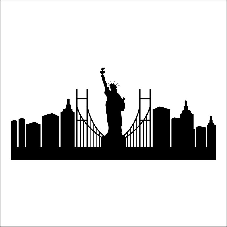 Download New York svg New York dxf New York silhouette cutting | Etsy