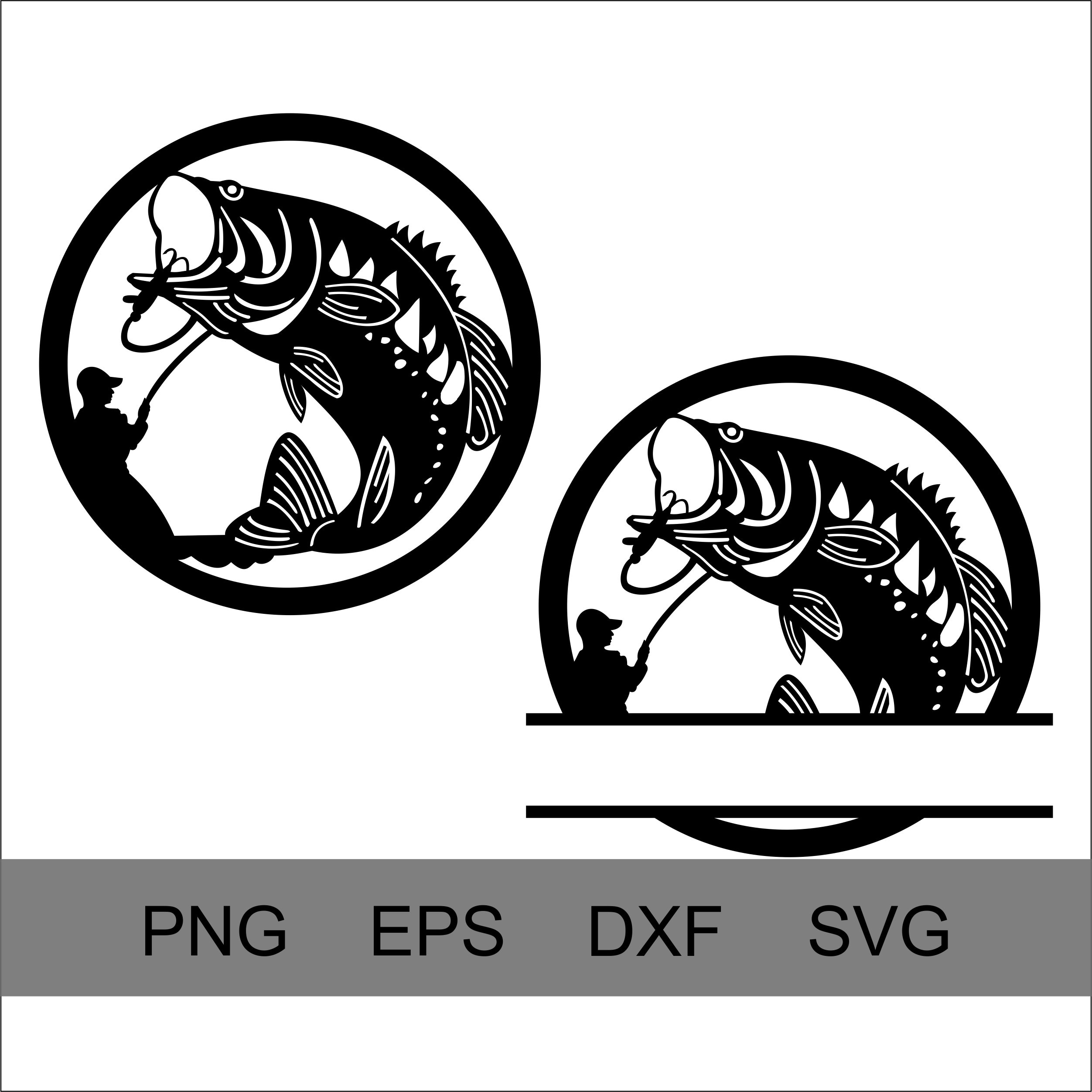Download Fishing Svg Fishing Dxf Fishing Silhouette Cutting Files Etsy