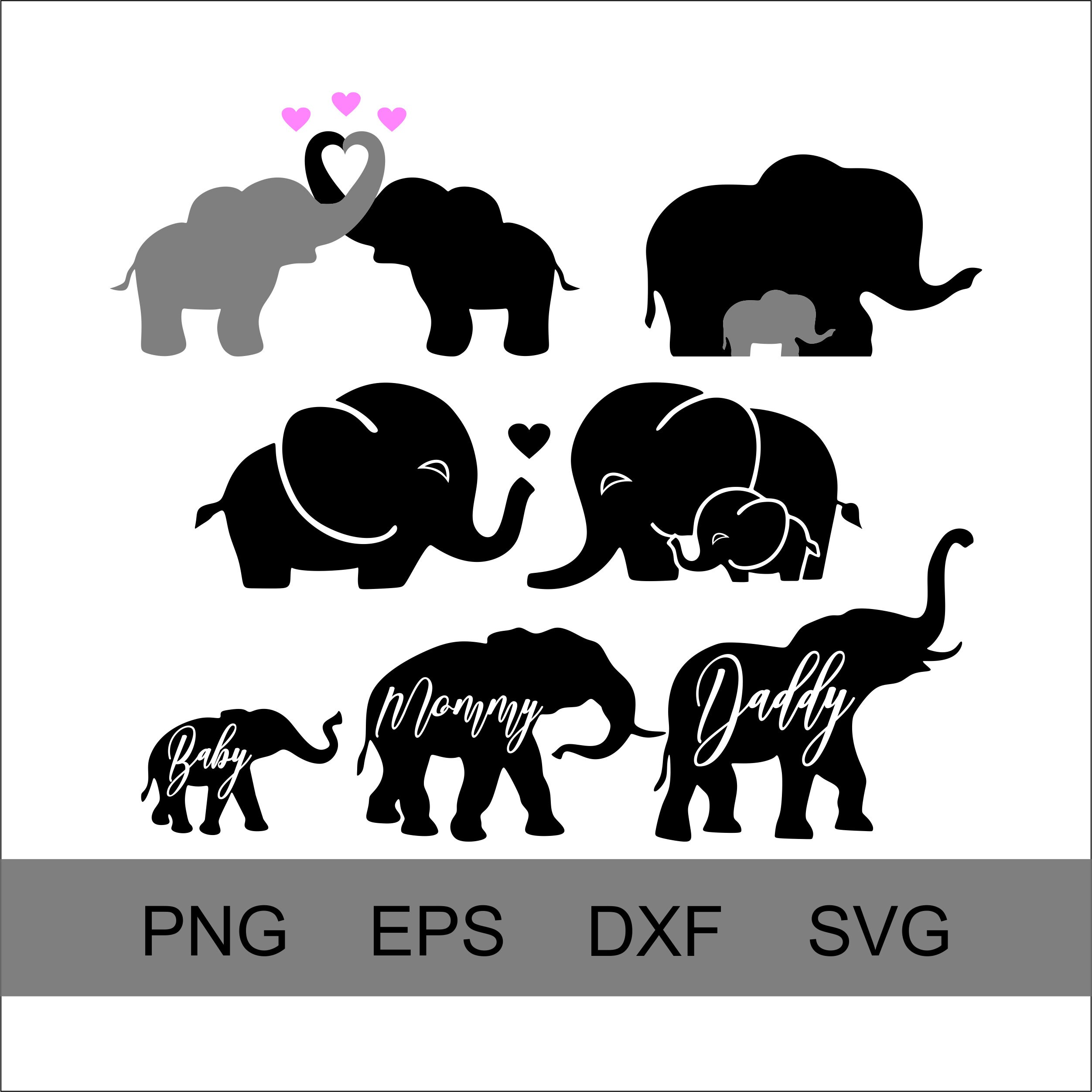 Free Free 169 Elephant Family Svg Free SVG PNG EPS DXF File