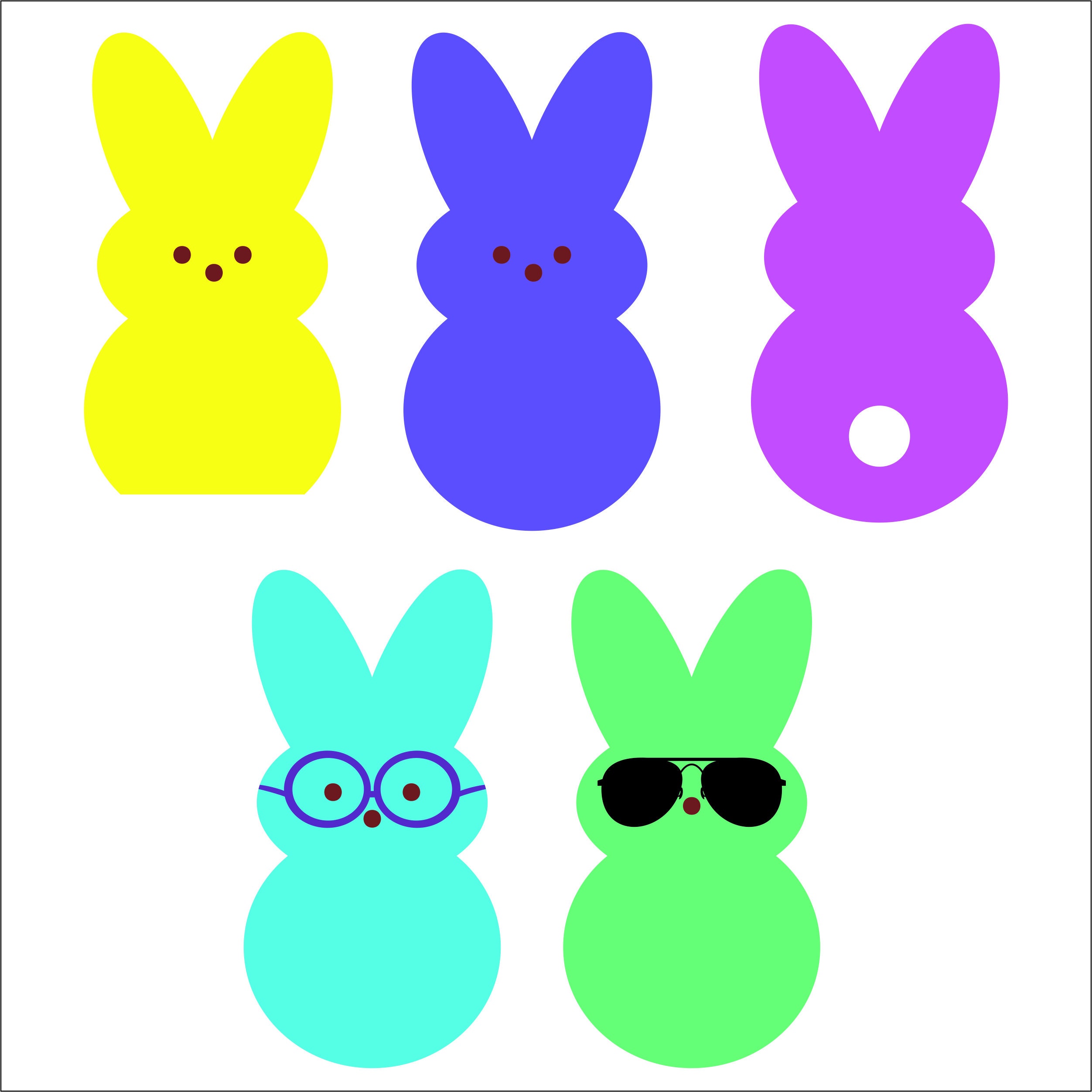 Peeps bunny SVG DXF PNG eps cutting files. Easter bunny | Etsy