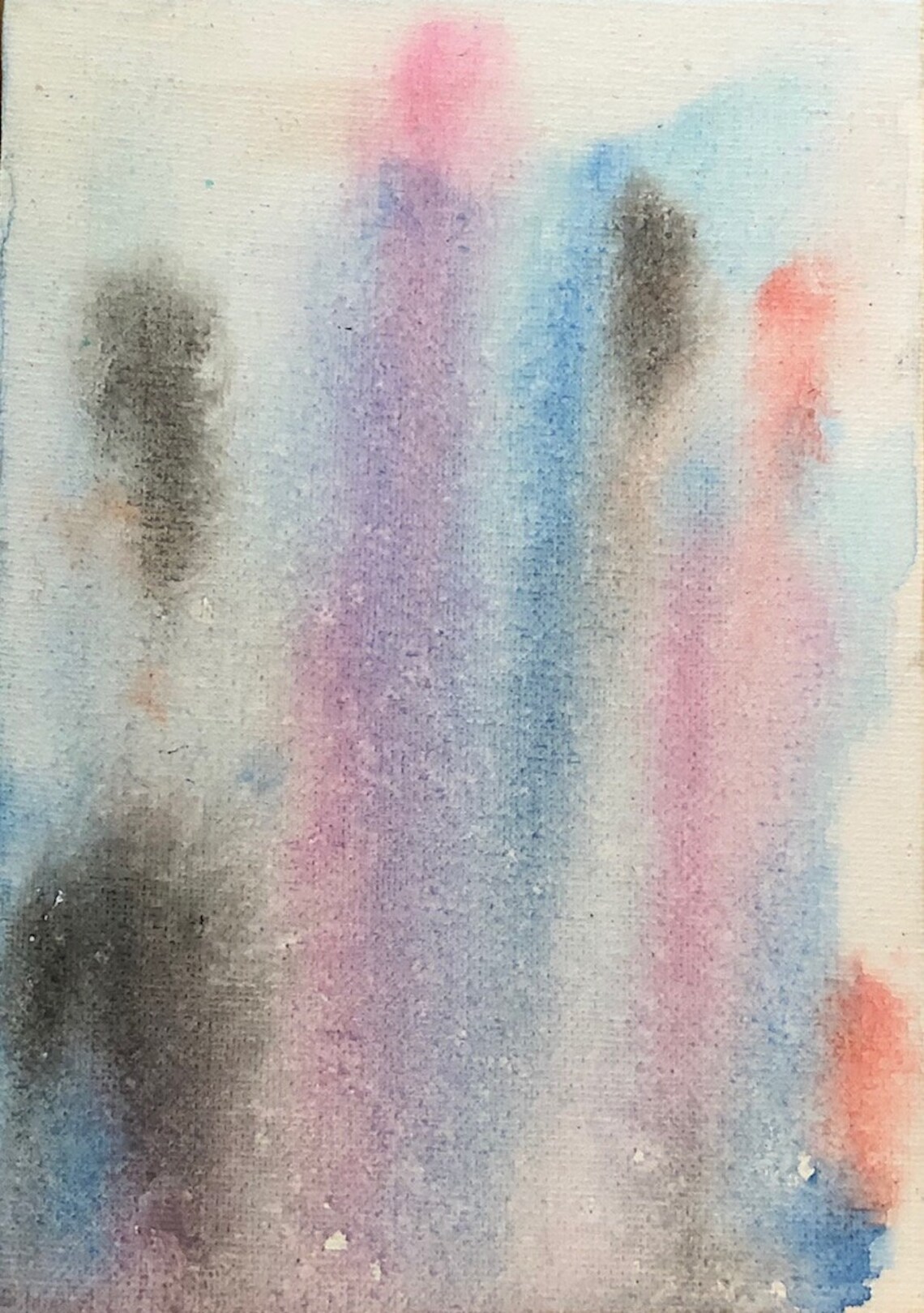 Color Explosion Watercolor on Canvas Etsy