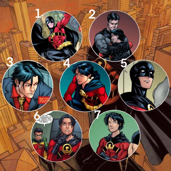 Tim Drake Red / Robin Buttons 44mm / 1.75 In - Etsy