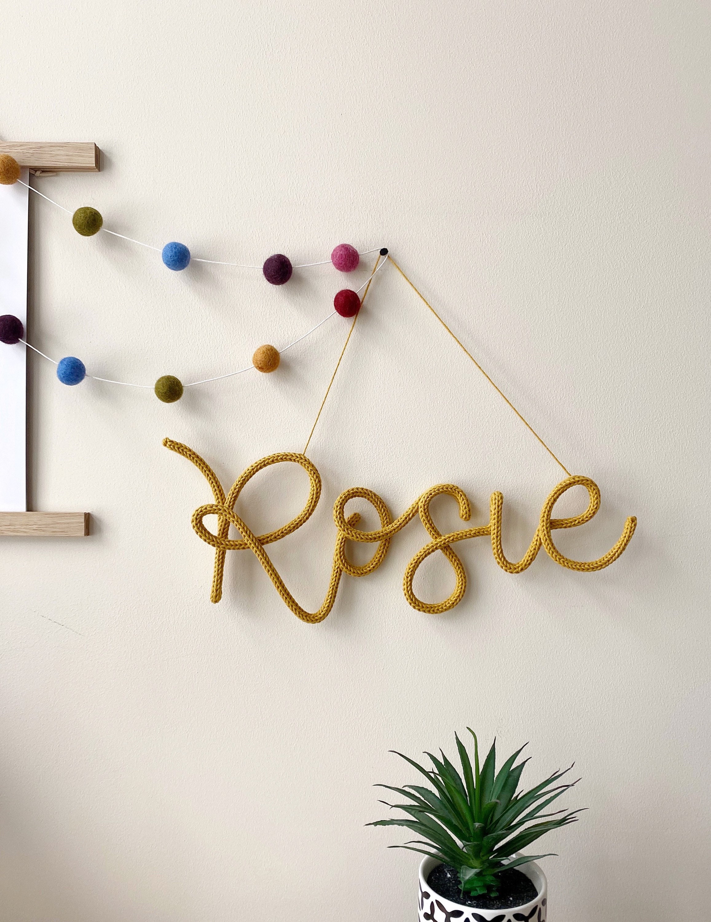 Knitted Wire Name Sign up to 10 Letters Personalised Etsy UK