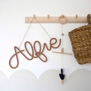 Knitted wire name sign - up to 10 letters | Personalised knitted word | Custom wire words | Knitted wire words | Nursery decor | New baby