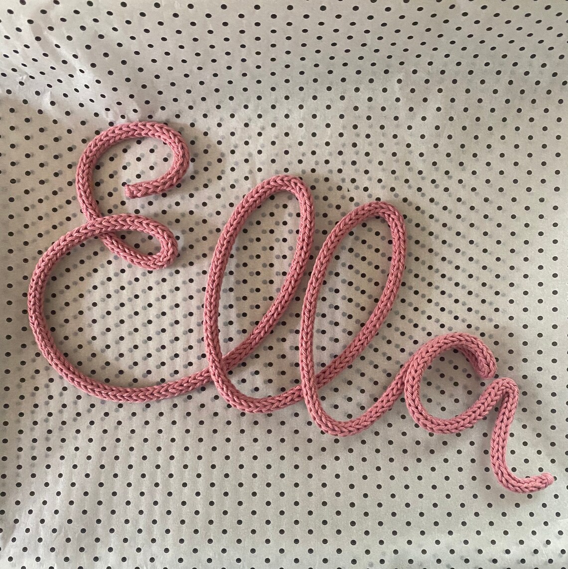 Knitted wire name sign up to 10 letters Personalised Etsy