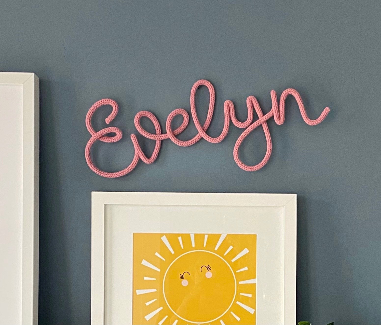 Custom knitted wire name sign Personalised wire word Etsy