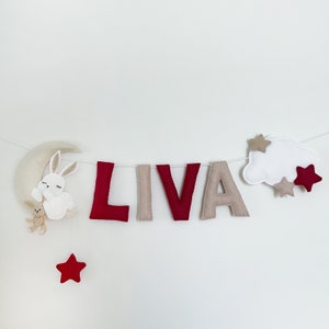 Felt name garland | Nursery decor | Name necklace | Wall hanging | Personalized gift | Baby | Baby shower | Safari