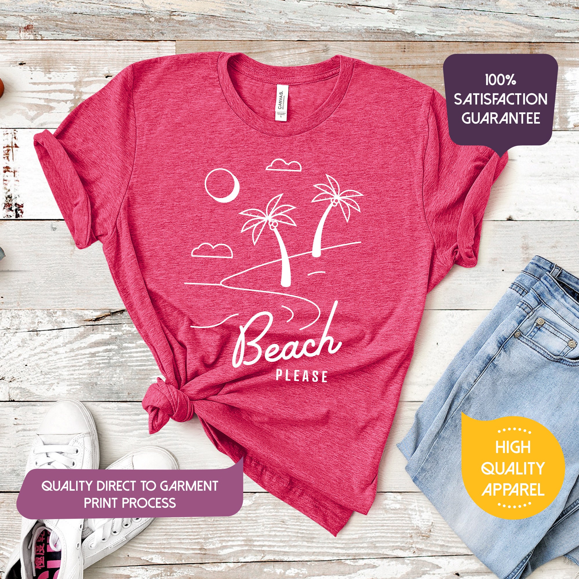 Beach Please Shirt Cute Vacation Shirt Gift Her Birthday  Etsy