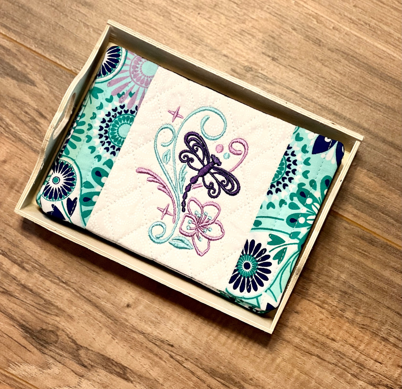 Dragonfly Mug Rug Gift Set W/basket Etsy