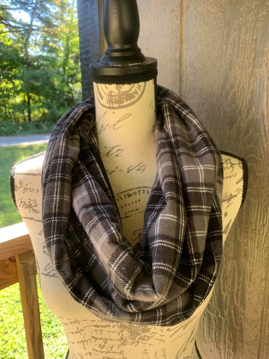 Infinity Scarf W/zipper Pocket Etsy