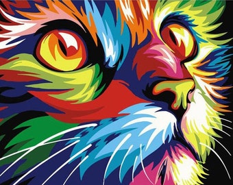 Peinture Par Numero Chat Etsy