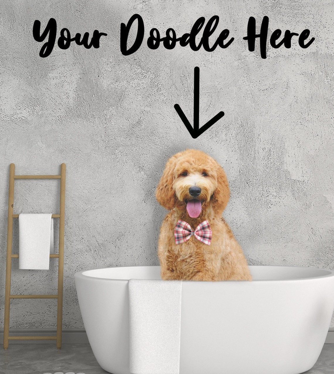 Custom Goldendoodle Artwork Bathroom Décor Print Wall Decor Etsy
