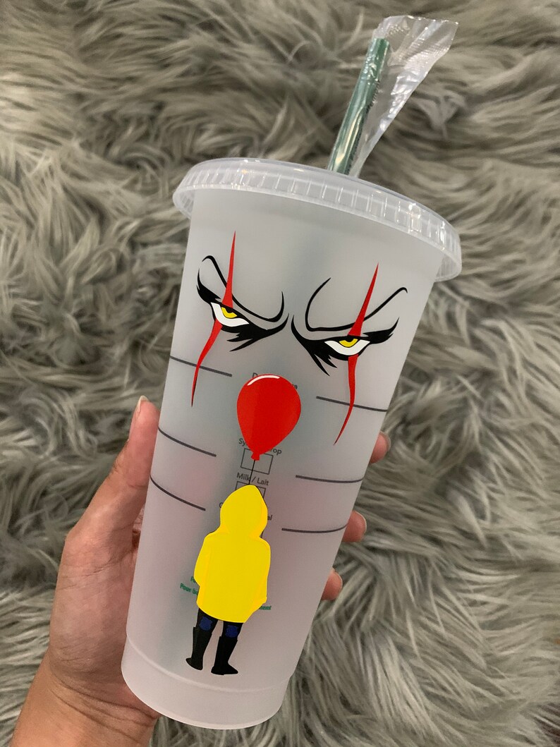 pennywise it horror clown reusable starbucks cup etsy