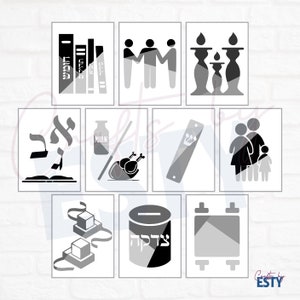Black & White 10 Mivtzoim  *INSTANT DOWNLOAD*