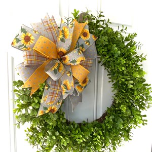 Syhood 12 Pieces Sunflower Burlap Bow 3 Inch Summer Artificial Handmade Wreath Bow Fall Natural Sunflower Decor For Crafts Summer Fall Christmas Tree