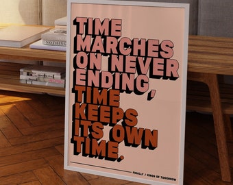 Kings Of Tomorrow - Finally | Music Poster | Wall Art | A5 A4 A3 | Bold | Typographic | Lyrics | Quote | Print | House Music