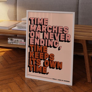 Kings Of Tomorrow - Finally | Music Poster | Wall Art | A5 A4 A3 | Bold | Typographic | Lyrics | Quote | Print | House Music