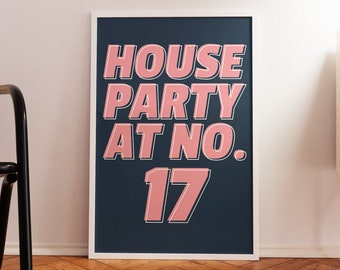 Personalised House Number Print | Custom Print | New Home | Wall Decor | Home Print | A4 A3 A2 | Gift