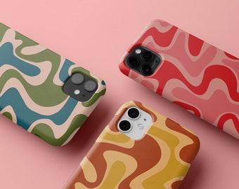 Squiggle Print Phone Case | iPhone | Samsung | Phone Accessories | Retro Inspired | Bold | Patterned | 90's | Mobile Cover