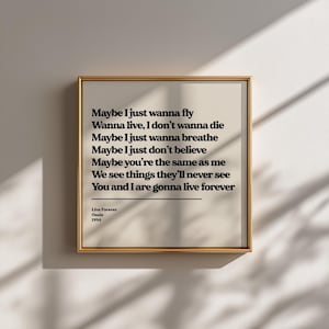 Custom Song Lyric Print | Music Poster | Wall Art | A5 A4 A3 | Typographic | Lyrics | Custom Print | Wall Decor | Special Personalised Gift LIGHT BEIGE/BLACK