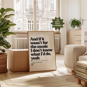 Custom Song Lyric Print | Music Poster | Wall Art | A5 A4 A3 | Typographic | Lyrics | Custom Print | Wall Decor | Special Personalised Gift WHITE/BLACK