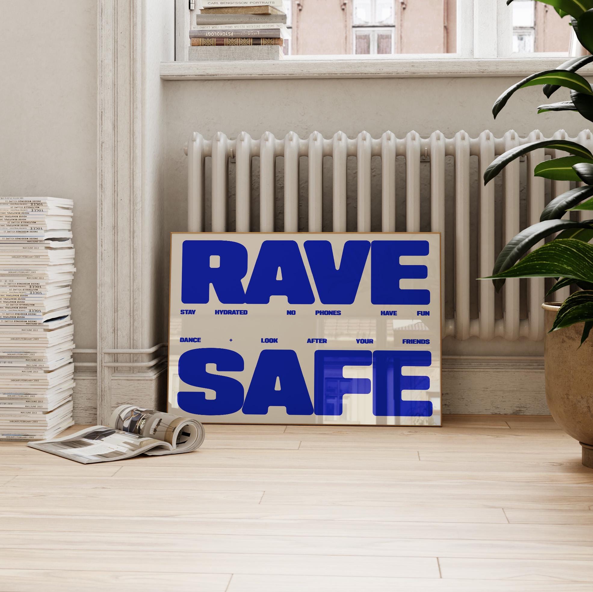 House Raving Rave Safe Print | Clubbing | Raving | Music Poster | Wall Art | Funky ...