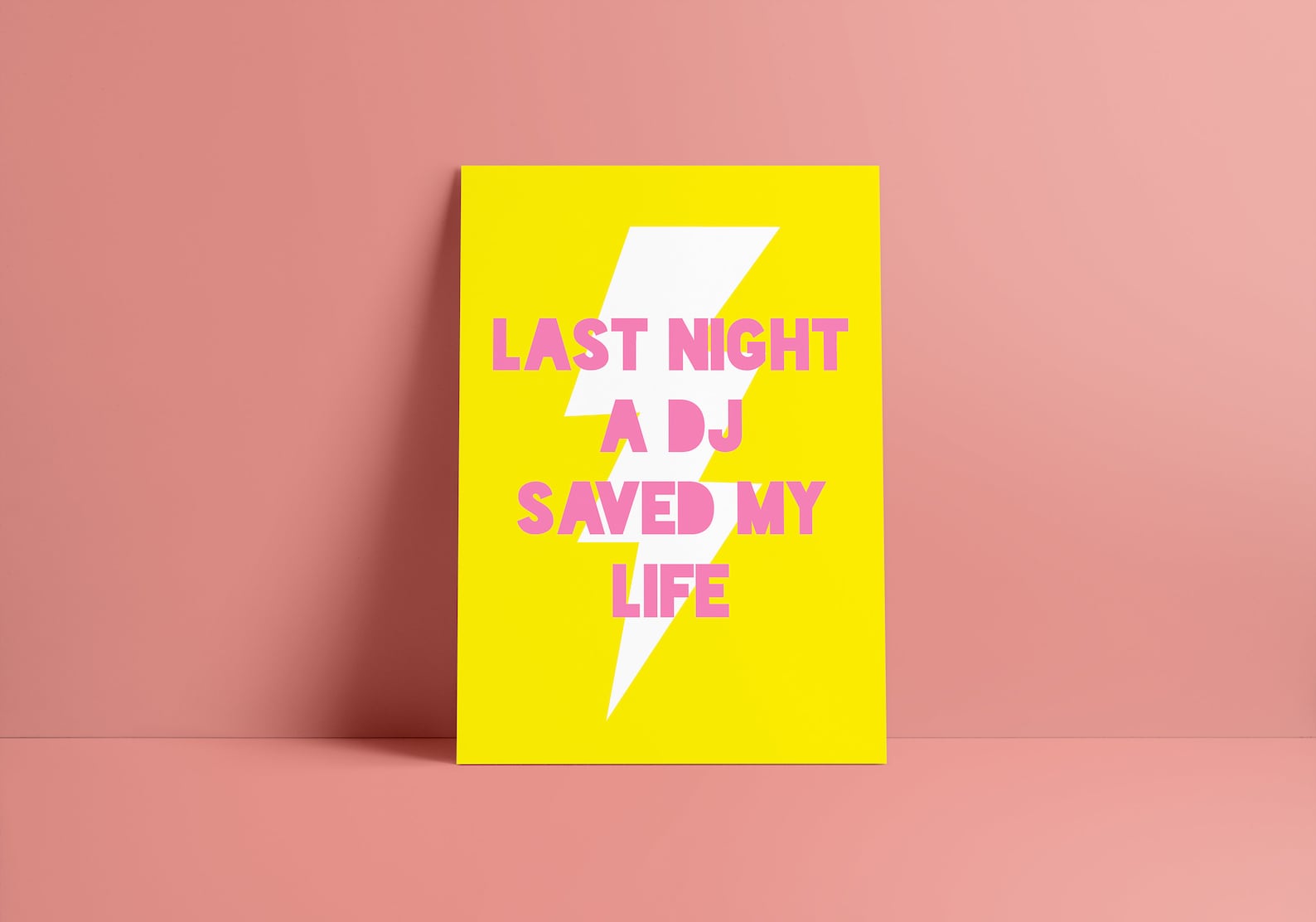 Last Night A DJ Saved My Life Indeep Lyric Print Etsy UK