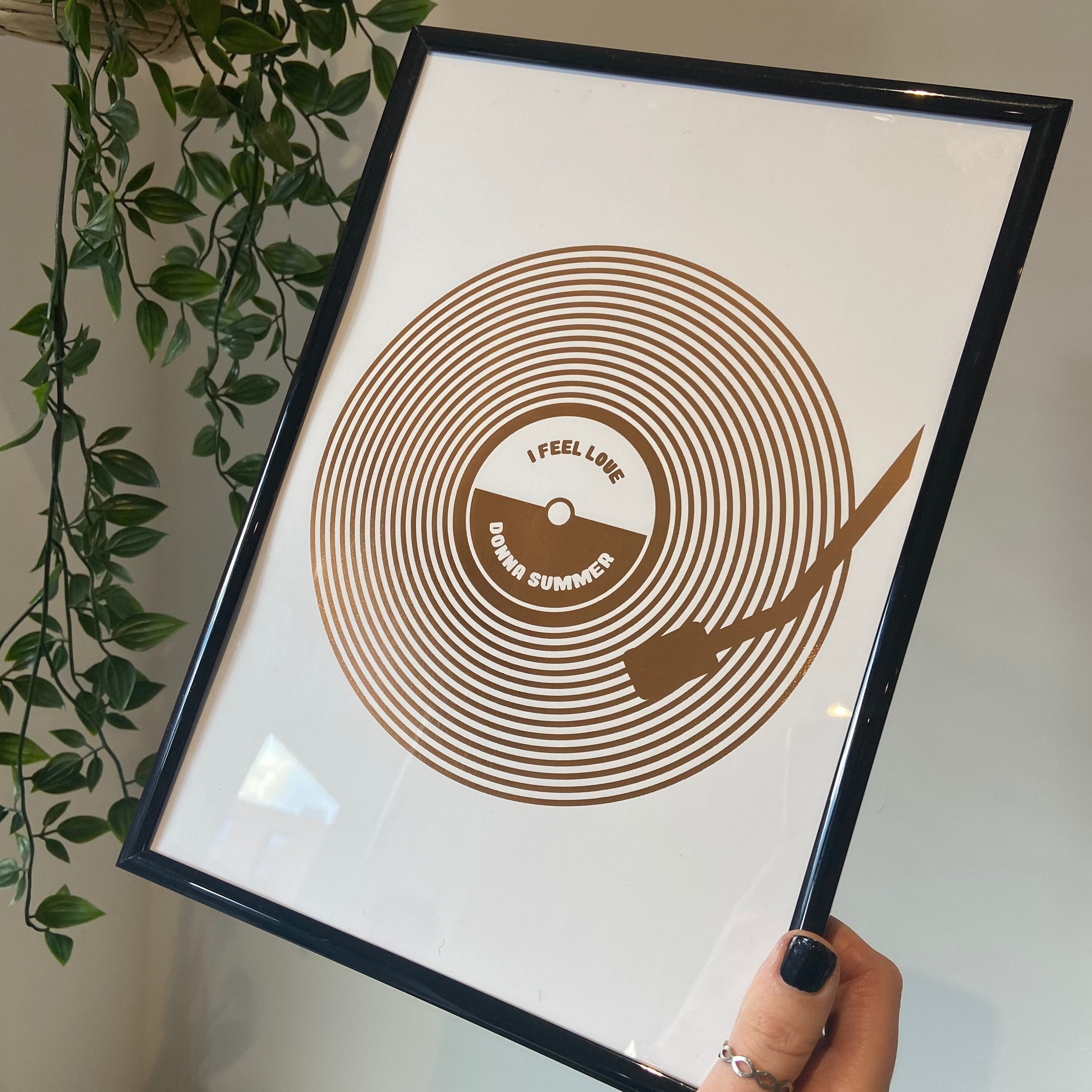 Foil personalised vinyl record print Etsy