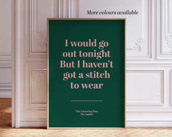 Personalised Song Lyric Print | Music Poster | Wall Art | A5 A4 A3 | Typographic | Lyrics | Custom Print | Wall Decor