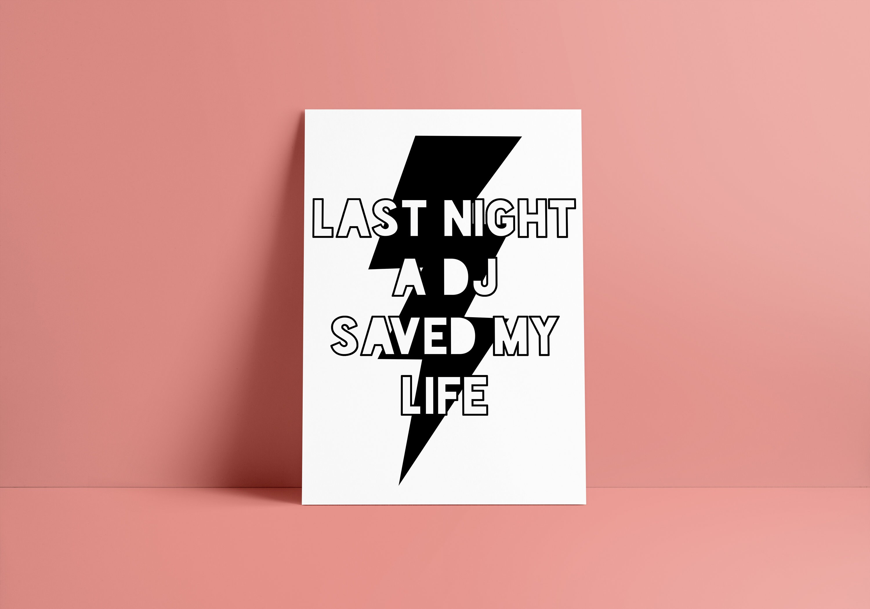 Indeep Last Night A Dj Saved My Life Paroles Last night a DJ saved my life Indeep lyric print | Etsy