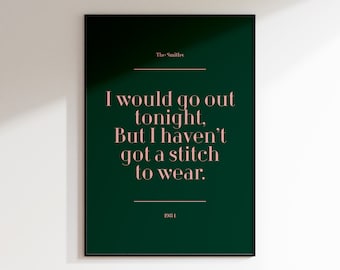 Impresión de letra personalizada / Póster musical / Arte mural / A5 A4 A3 / Tipográfico / Letras / Impresión personalizada / Decoración de pared / Canción