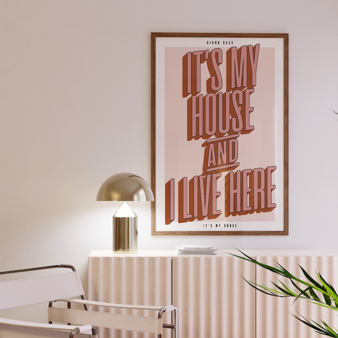 It s My House Diana Ross Inspired Print Disco Print Music Poster