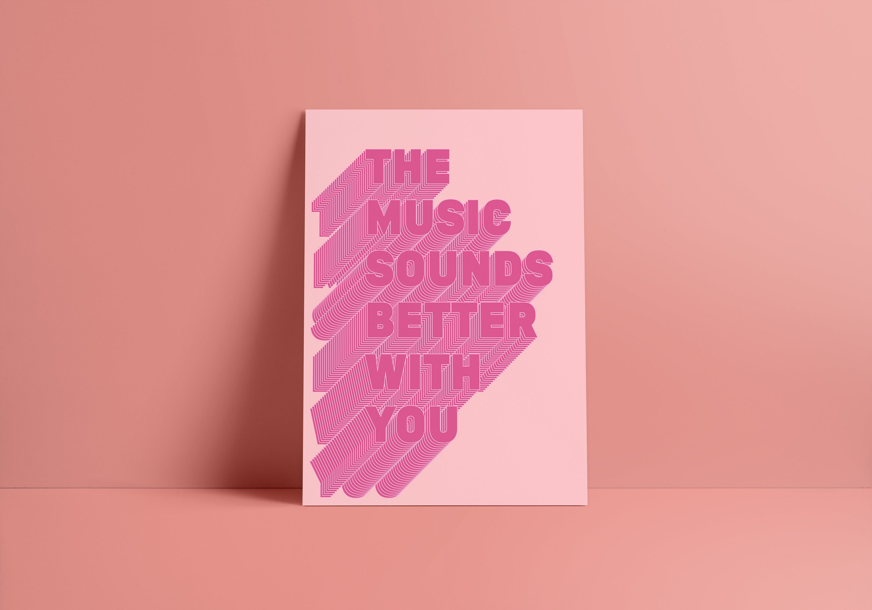 Music Sounds Better With You Print Music Poster Wall Art Etsy UK