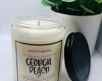 Georgia Peach Soy Candle | Hand Poured, 8 fl oz