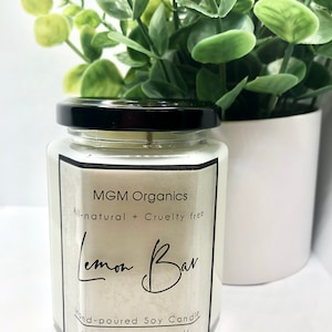 Lemon Bar Soy Candle || Premium scented Soy Candle || Hand Made || American Made || Holiday/ Christmas Gift|| Gifts for her/him