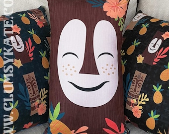 Mid Century Style Tiki Bob Cushion Pillow by Clumsy Kate