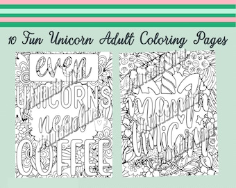 Fun Adult Unicorn Coloring Pages / Adult Pattern Unicorn Coloring Pages / Intricate Unicorn Coloring Pages For Adults / Pattern Coloring