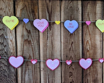 Valentine's Day Garlands, Conversation Heart Banner