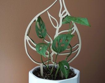 Indoor Plant Trellis, Waterproofed Leaf Design