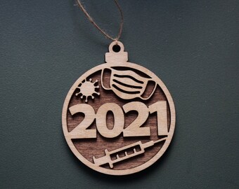 2021 Covid Vaccine Christmas Ornament